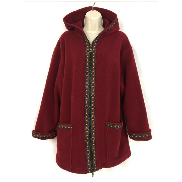 Woolrich Jackets & Blazers - Woolrich Hooded Fleece Barn Jacket Womens S Small